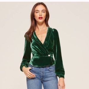 Reformation Velvet Anastasia Top